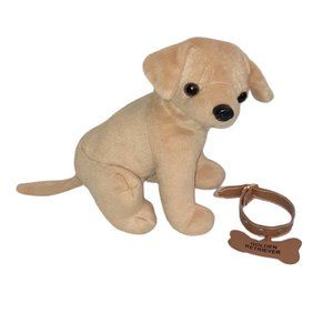 Skm Enterprises Golden Retriever Tan Puppy Dog Plush Beanbag Stuffed Animal 7"